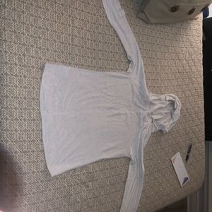 Long sleeve white hoodie